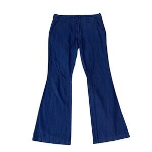 Gap Hadley Flare Hook And Eye Blue Pants US Women's 8